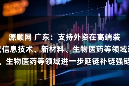 源顺网 广东：支持外资在高端装备制造、新一代信息技术、新材料、生物医药等领域进一步延链补链强链