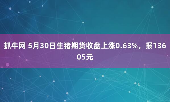 抓牛网 5月30日生猪期货收盘上涨0.63%，报13605元